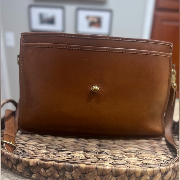 AUTHENTIC Vintage British Tan Leather Coach Briefcase-5264 Lexington 80s Unisex - Picture 6 of 12